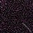 Бисер Preciosa 10/0, № 27080 Прозрачный с серебряной полосой (огонек), Темно-Фиолетовый, Круглый 10г.