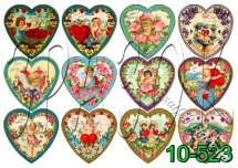 Декупажна карта - серця-валентинки 10-523, формат А4, 60 г/м2