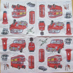 Серветки London icons 33 х 33 см (пачка 20 шт.) (ПТС4486)