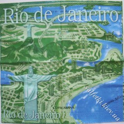 Серветка міста: Ріо-де-Жанейро 33 х 33 см (ТС1542)