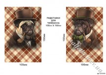 Декупажна карта - собаки-англійці (на підставку для телефону) ST018, формат А4, 60 г/м2