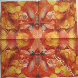 Серветка червоно-оранжеве листя 25 х 25 см (ТМ2138)