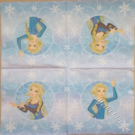 Серветки Ельза (Frozen) 33 х 33 см (пачка 20 шт.) (ПТС0031)