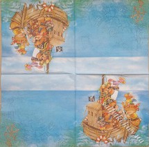 Серветка ведмежата пірати 33 х 33 см (ТС0033)