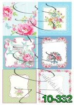 Декупажна карта - ніжні квіти 10-332, формат А4, 60 г/м2