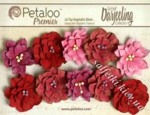 Набор цветов Petaloo Dahlias х 10 Red/Fuschias
