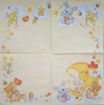 Серветка дитяча з місяцем 33 х 33 см (ТС0034)