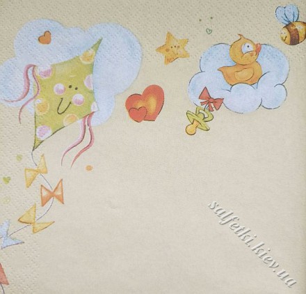 Серветка дитяча з місяцем 33 х 33 см (ТС0034)