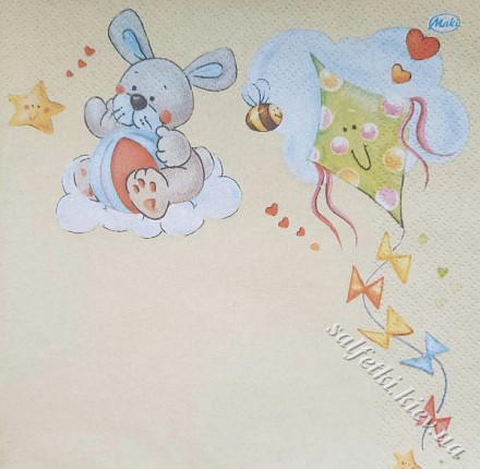 Серветка дитяча з місяцем 33 х 33 см (ТС0034)