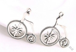 Підвіска металева Велосипед (колір - срібло)