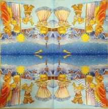 Серветка різдвяна коляда 33 х 33 см (ТС4804)