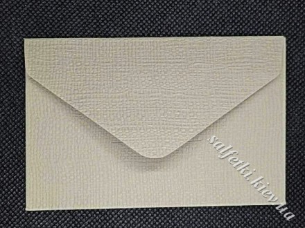 Міні-конверт 10,5 х 7 см фактурний сірий