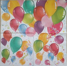 Серветка повітряні кульки 33 х 33 см (ТС0036)