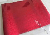 Foil transfer for nails red holography sand