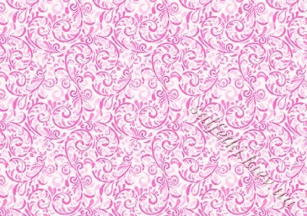 Декупажна карта - рослинний візерунок рожевий BG094, формат А4, 60 г/м2