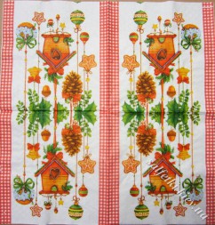 Серветка пташиний будиночок 33 х 33 см (ТС4735)