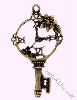Ключ старовинний №24 з годинником бронза