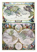 карта мира (для темных поверхностей)