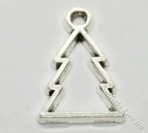 Підвіска металева Ялинка 12 х 17 мм (колір - срібло)