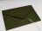 Міні-конверт 10,5 х 7 см фактурний темно-зелений (болотяний)