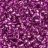Бісер Preciosa 10/0, № 08228 Прозорий зі срібною смугою (вогник), Фіолетовий, Круглий 10г.