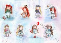 Декупажна карта - дівчатка CH048, формат А4, 60 г/м2