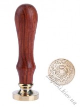 Печатка Сонячно-місячний візерунок (st-007м) 2,5 см з ручкою