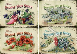 Декупажна карта - черевички із квітами VI094, формат А4, 60 г/м2