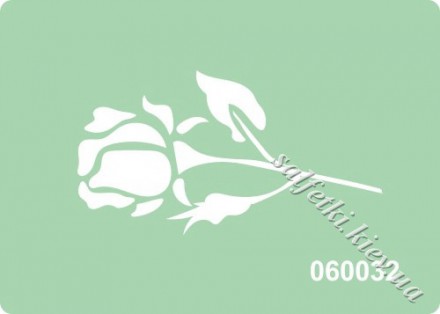 Трафарет самоклеючий Бутон рози арт. 060032