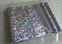 Foil transfer for nails silver holography square