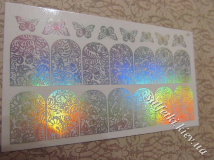 Фольгированный слайдер 54 серебро спектр голография