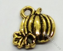 Підвіска металева Гарбуз 10 х 10 мм (колір - зістарене золото )