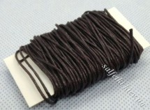 Вощений шнур темно-коричневий, бавовна, 1 мм (10 метрів)