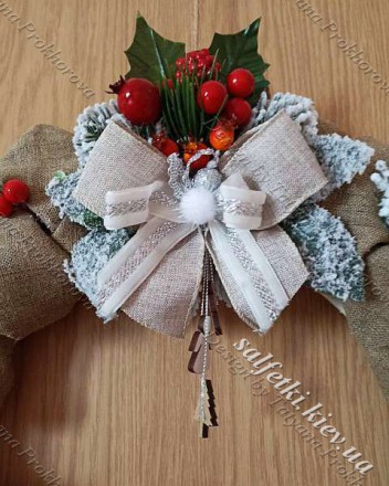 Новорічний інтер&#039;єрний віночок &quot;Ягідний ранок&quot;