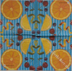 Серветка фруктова на смужках 25 х 25 см (ТМ3147)