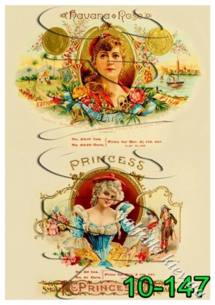 Декупажна карта - Princess 10-147, формат А4, 60 г/м2