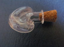 Міні-пляшка зі скла з пробкою Сердечко (брак)
