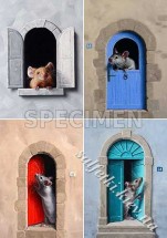 Декупажна карта - мишки AN113, формат А4, 60 г/м2