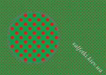 Декупажна карта - червоний горох на зеленому BG211, формат А4, 60 г/м2