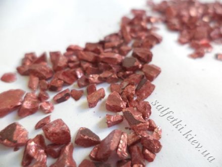 Decorative stones (crushed ice) - wine-red 50g.