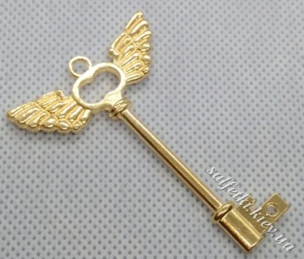 Ключ старовинний №65 рожеве золото (з крилами)