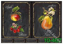 Декупажна карта - груша, яблуко, вишні 10-462, формат А4, 60 г/м2