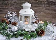 Декупажна карта - білий ліхтарик NY127, формат А4, 60 г/м2