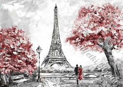 Декупажна карта - весна в Парижі CY032, формат А4, 60 г/м2