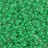 Бисер Preciosa 10/0, № 38356 Прозрачный с цветной полосой внутри, Зеленый, Круглый 10г.