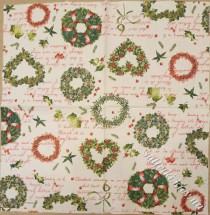 Серветка новорічні віночки 33 х 33 см (ТС0018)