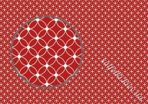 Декупажна карта - білий візерунок на червоному BG216, формат А4, 60 г/м2