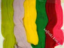 Set of wool for felting 40g №125006 Spring melody combed ribbon