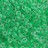 Бисер Preciosa 10/0, № 38356 Прозрачный с цветной полосой внутри, Зеленый матовый, Круглый 10г.