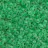 Бисер Preciosa 10/0, № 38356 Прозрачный с цветной полосой внутри, Зеленый матовый, Круглый 10г.